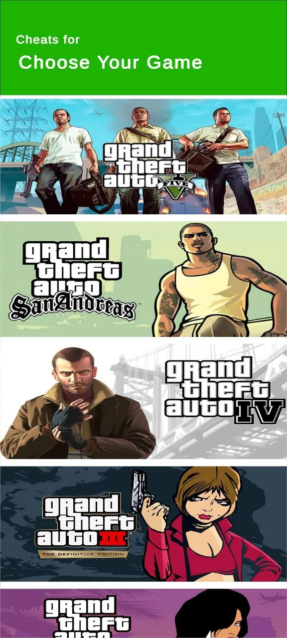 All GTA Cheats: V SA VC screenshot 1