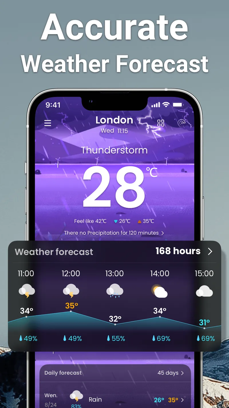 Weather: Live radar & widgets screenshot 1