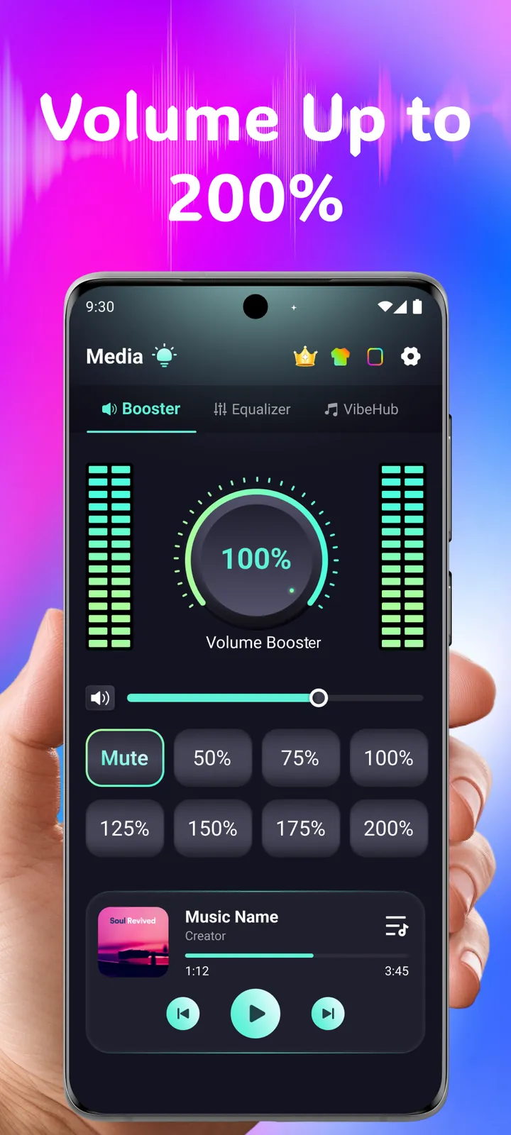 Volume Booster Bass Booster EQ screenshot 1