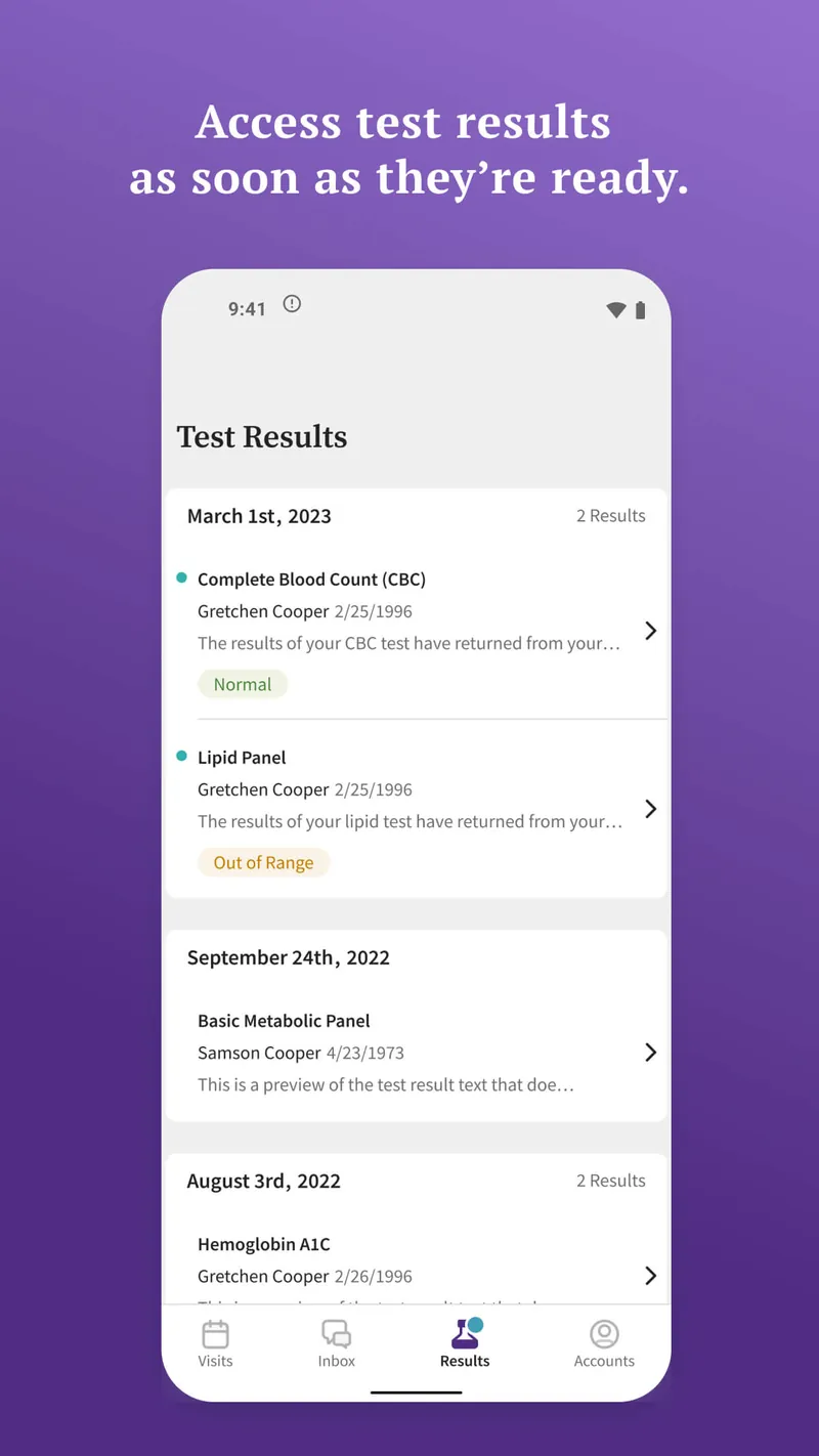 athenaPatient screenshot 2