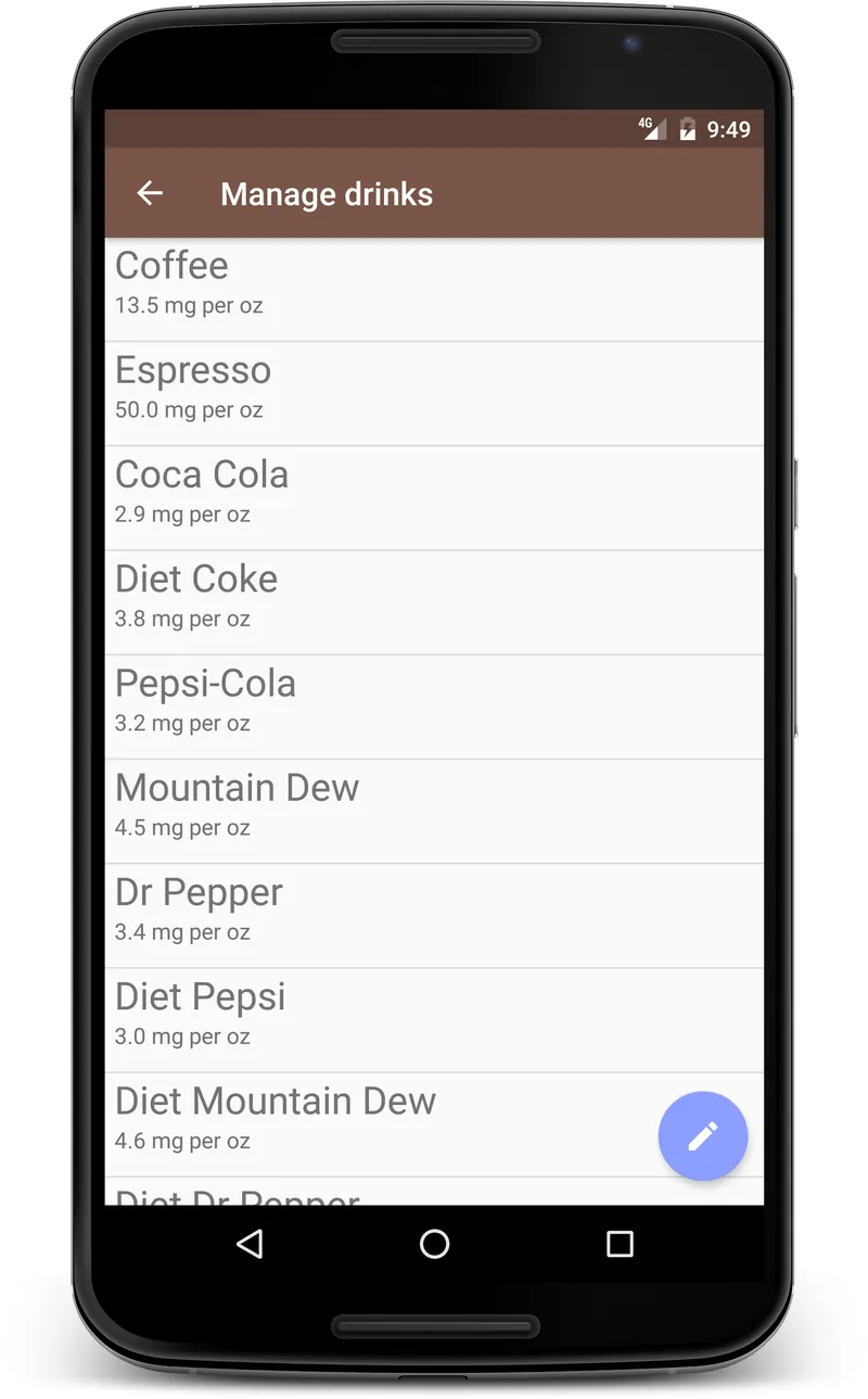 Caffeine Tracker screenshot 2