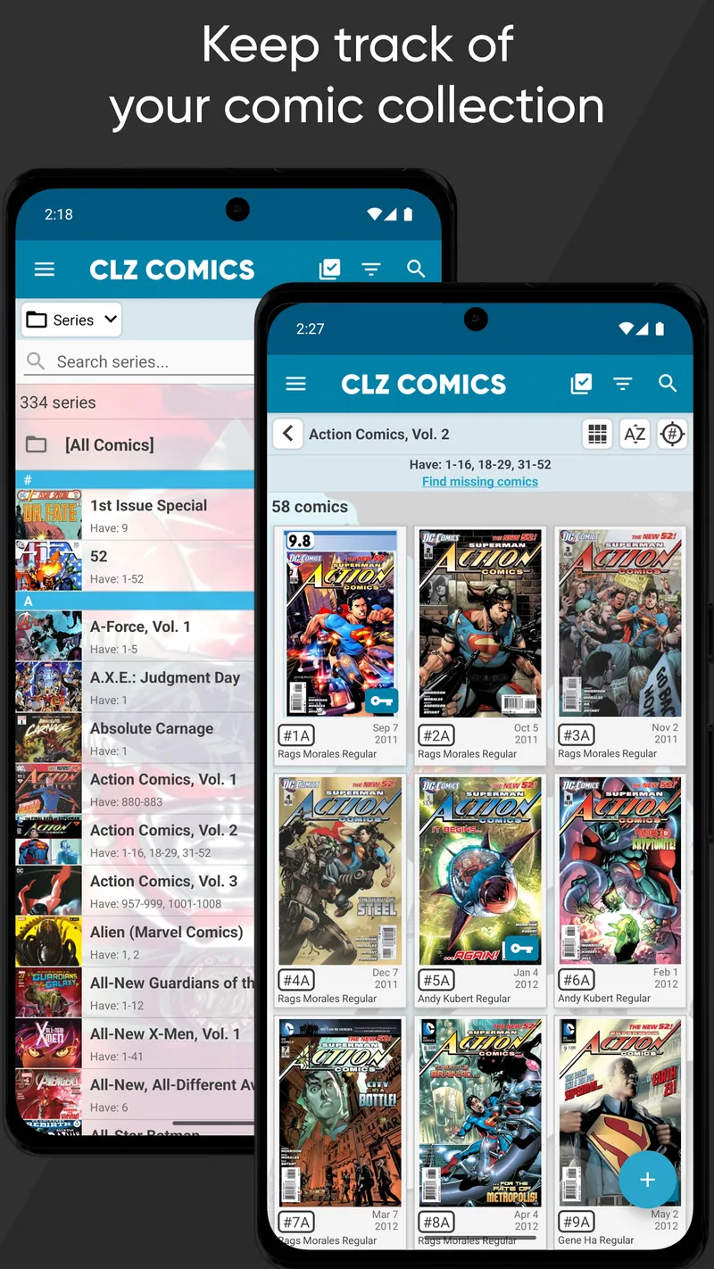 CLZ Comics comic book database screenshot 1