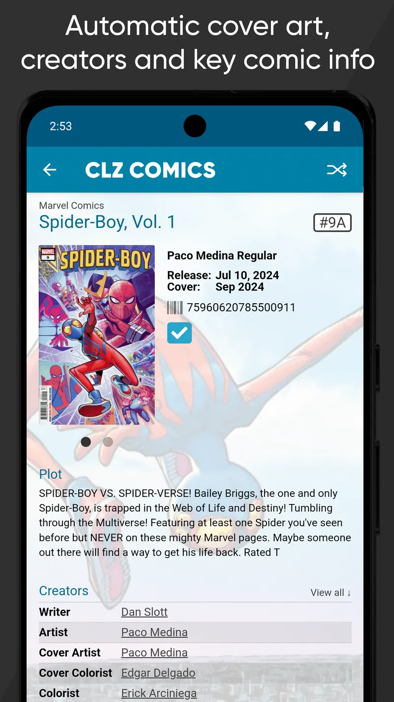 CLZ Comics comic book database screenshot 5
