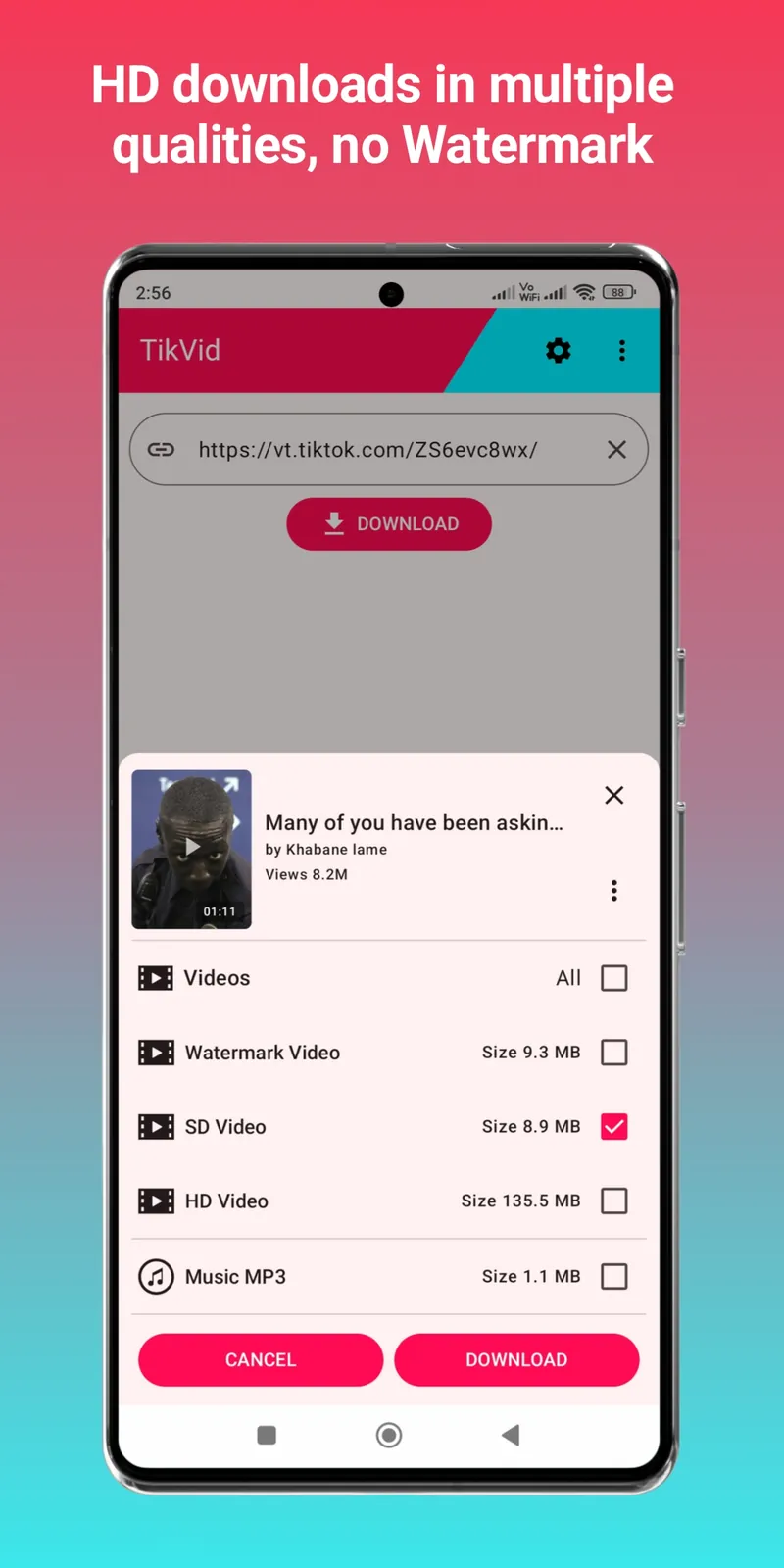 TikVid - TikTok Downloader screenshot 2