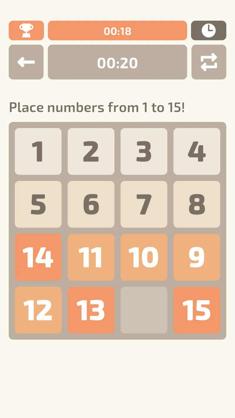 15 Puzzle: Classic Number Game screenshot 2