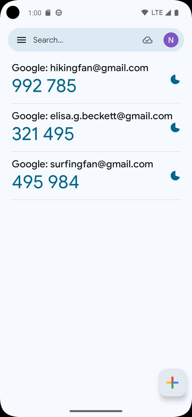 Google Authenticator screenshot 5