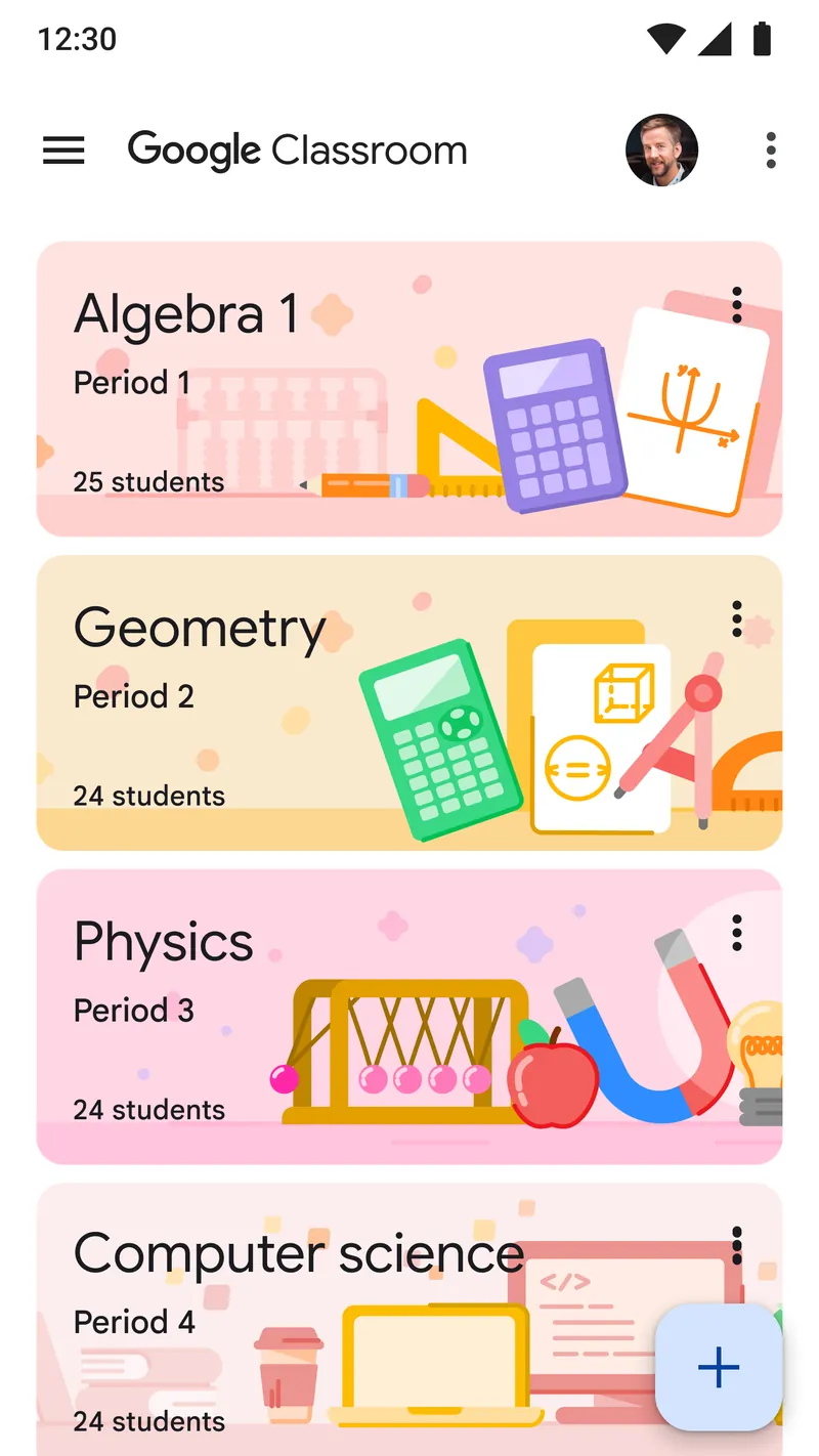 Google Classroom screenshot 1
