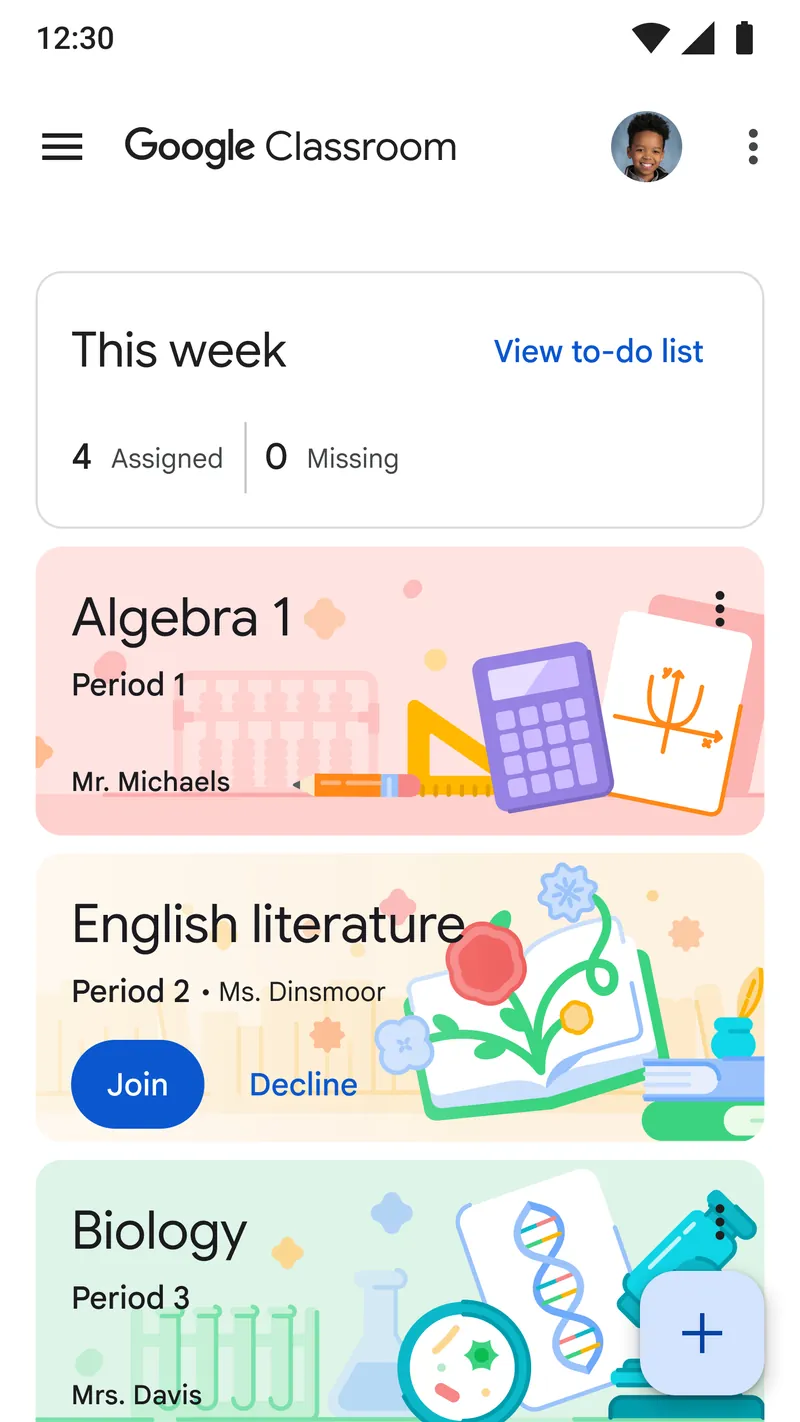 Google Classroom screenshot 5