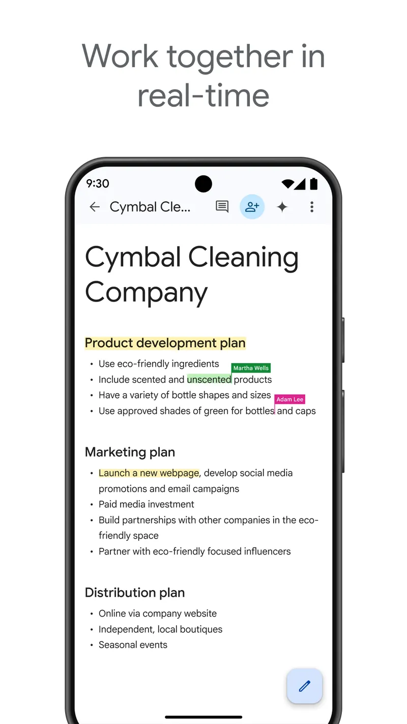 Google Docs screenshot 1