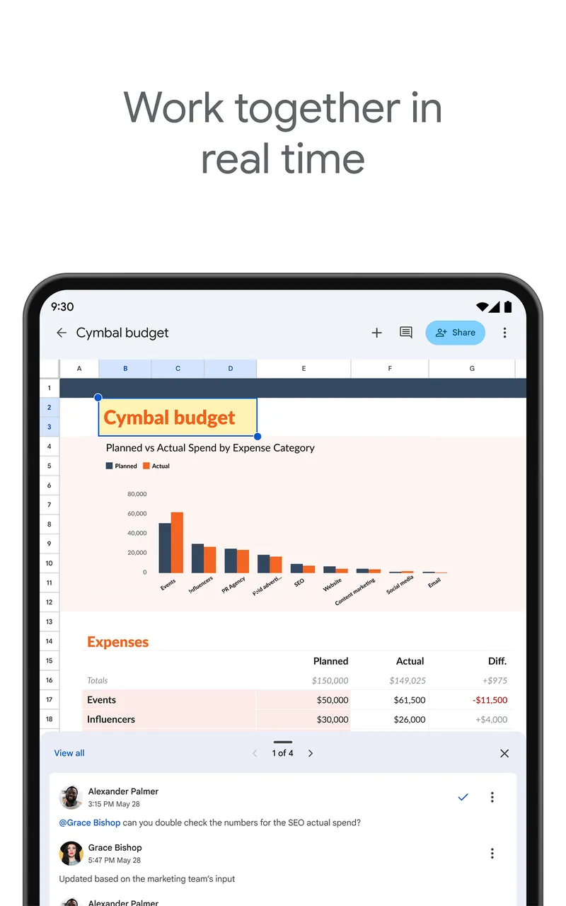 Google Sheets screenshot 5