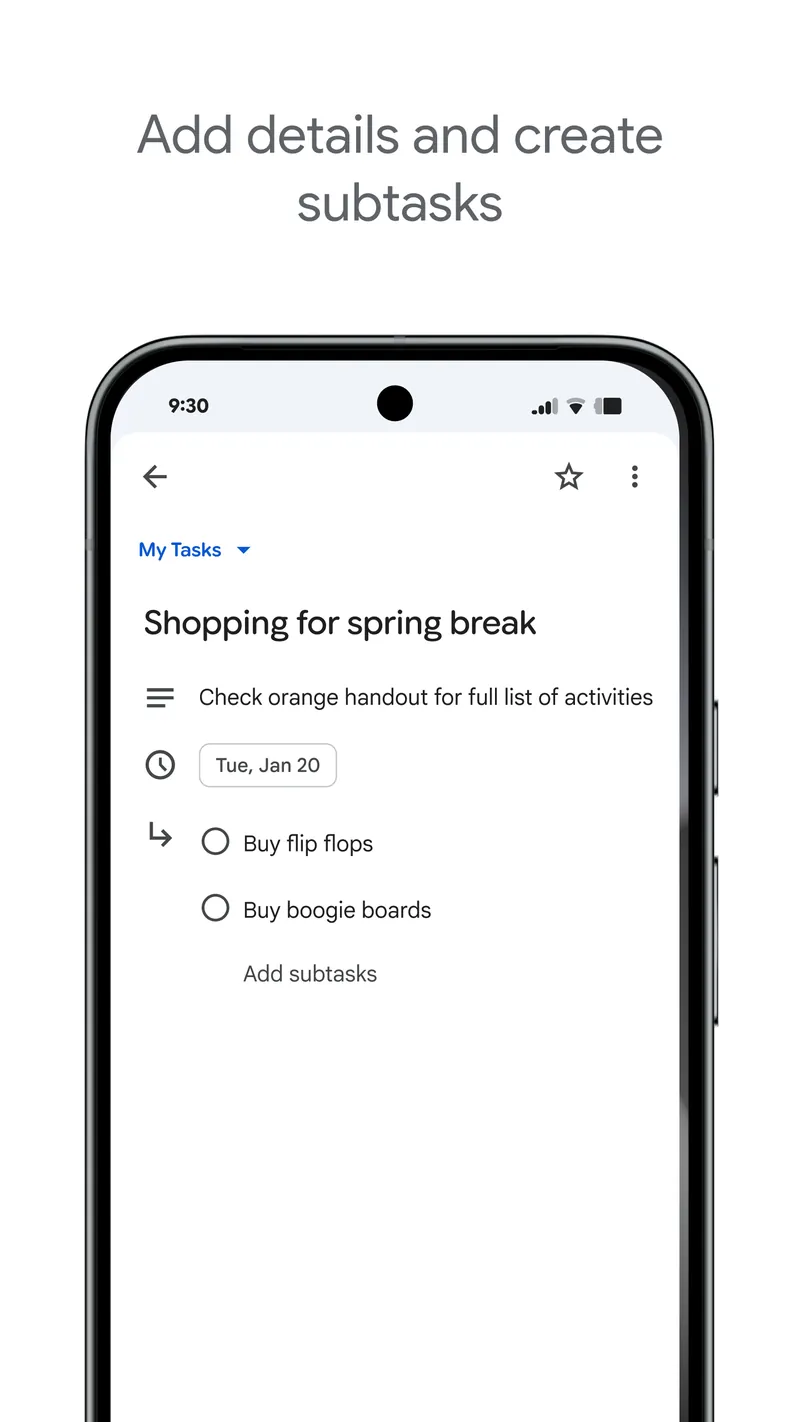Google Tasks screenshot 2