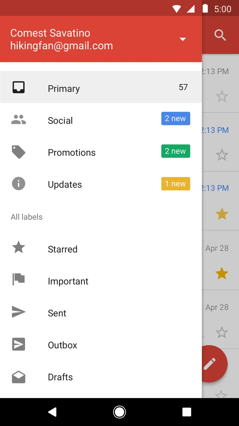 Gmail Go screenshot 2