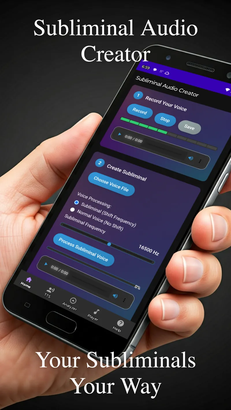 Subliminal Audio Creator screenshot 1