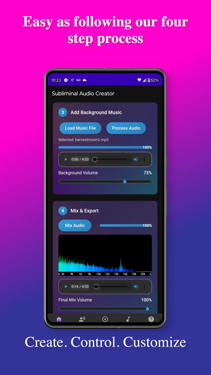 Subliminal Audio Creator screenshot 3