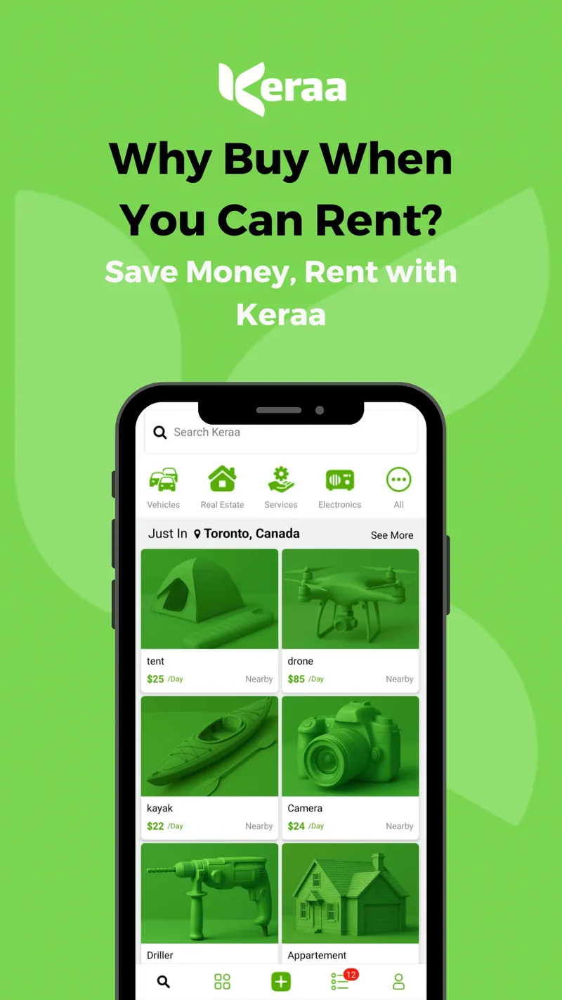 Keraa – Rent Anything, Anytime screenshot 1