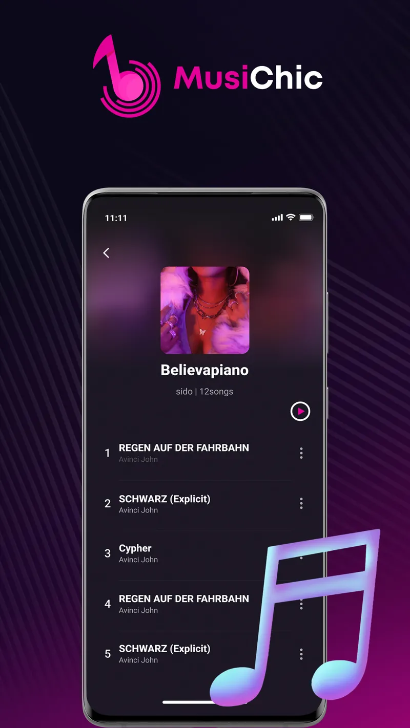 MusiChic-Offline Music Player screenshot 4