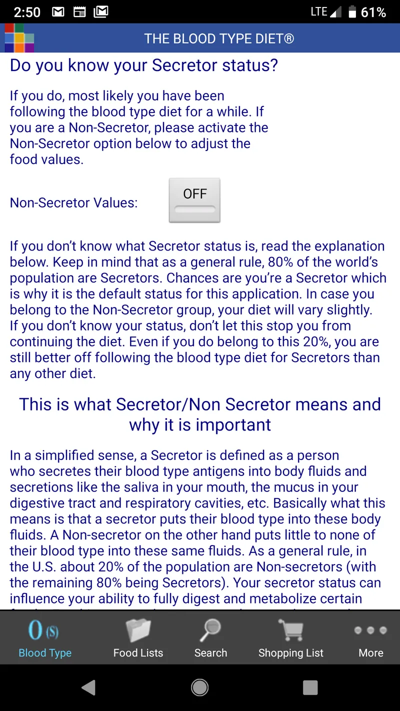 The Blood Type Diet® screenshot 2