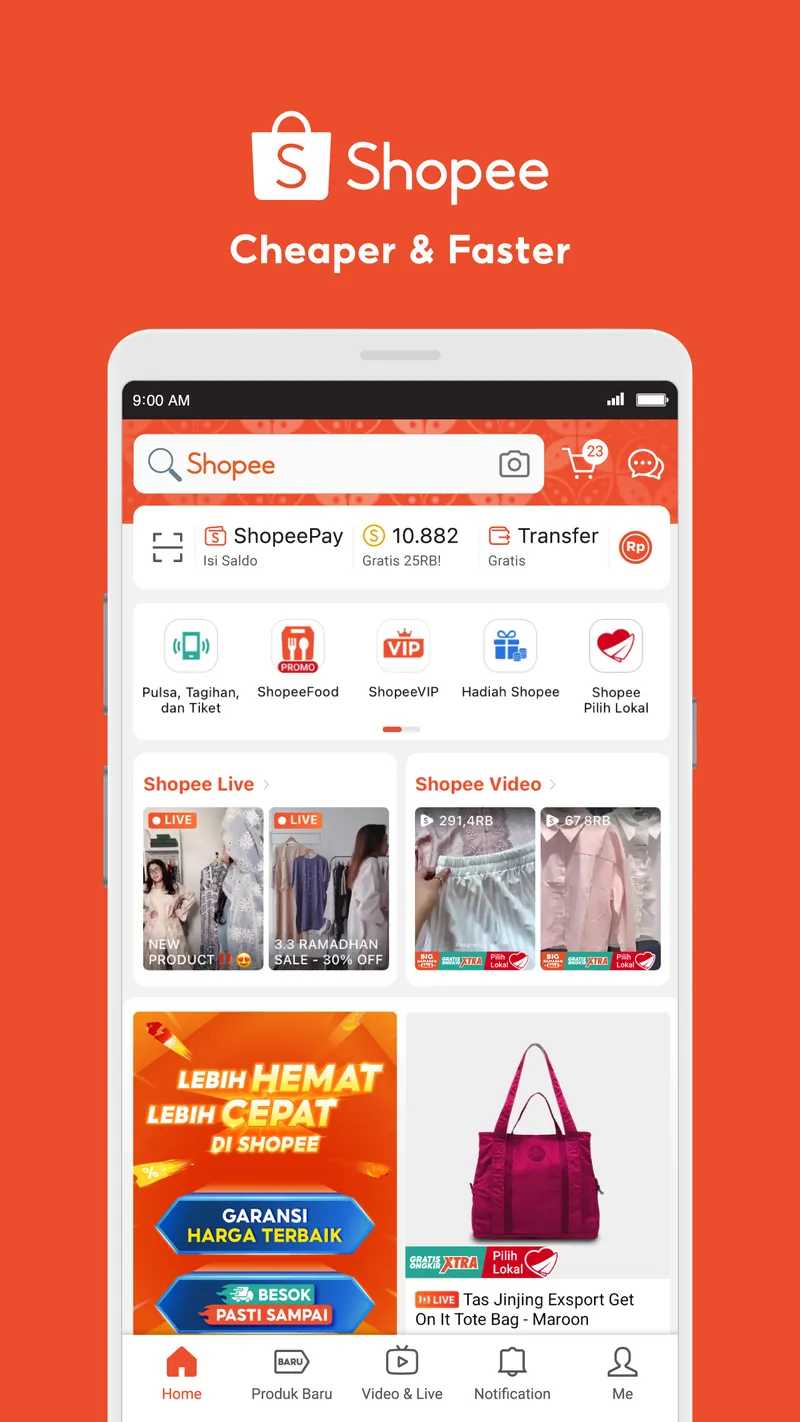 Shopee Indonesia screenshot 1
