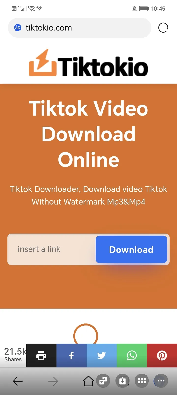 Tiktokio:TT Video Downloader screenshot 1
