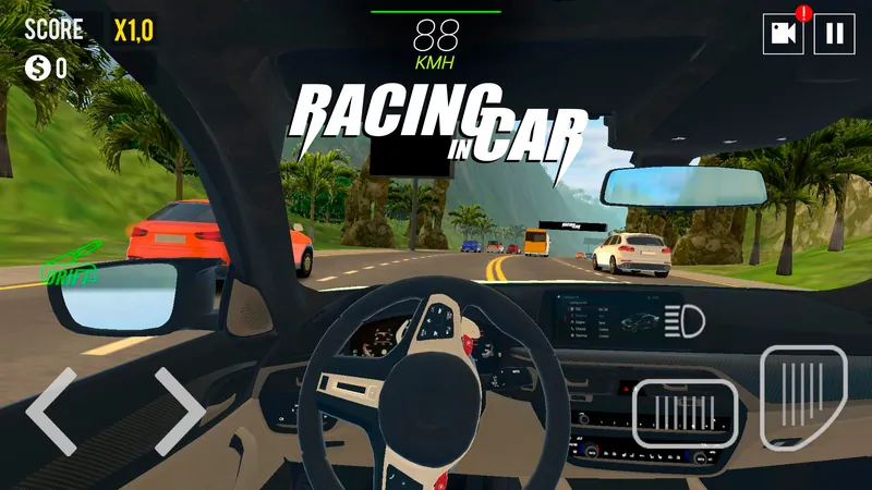 Racing in Car 2021 screenshot 1