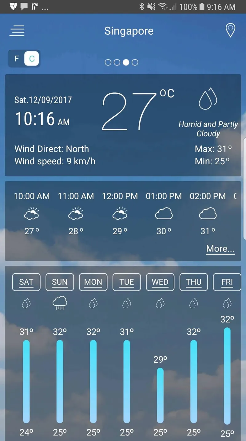 Weather app screenshot 1
