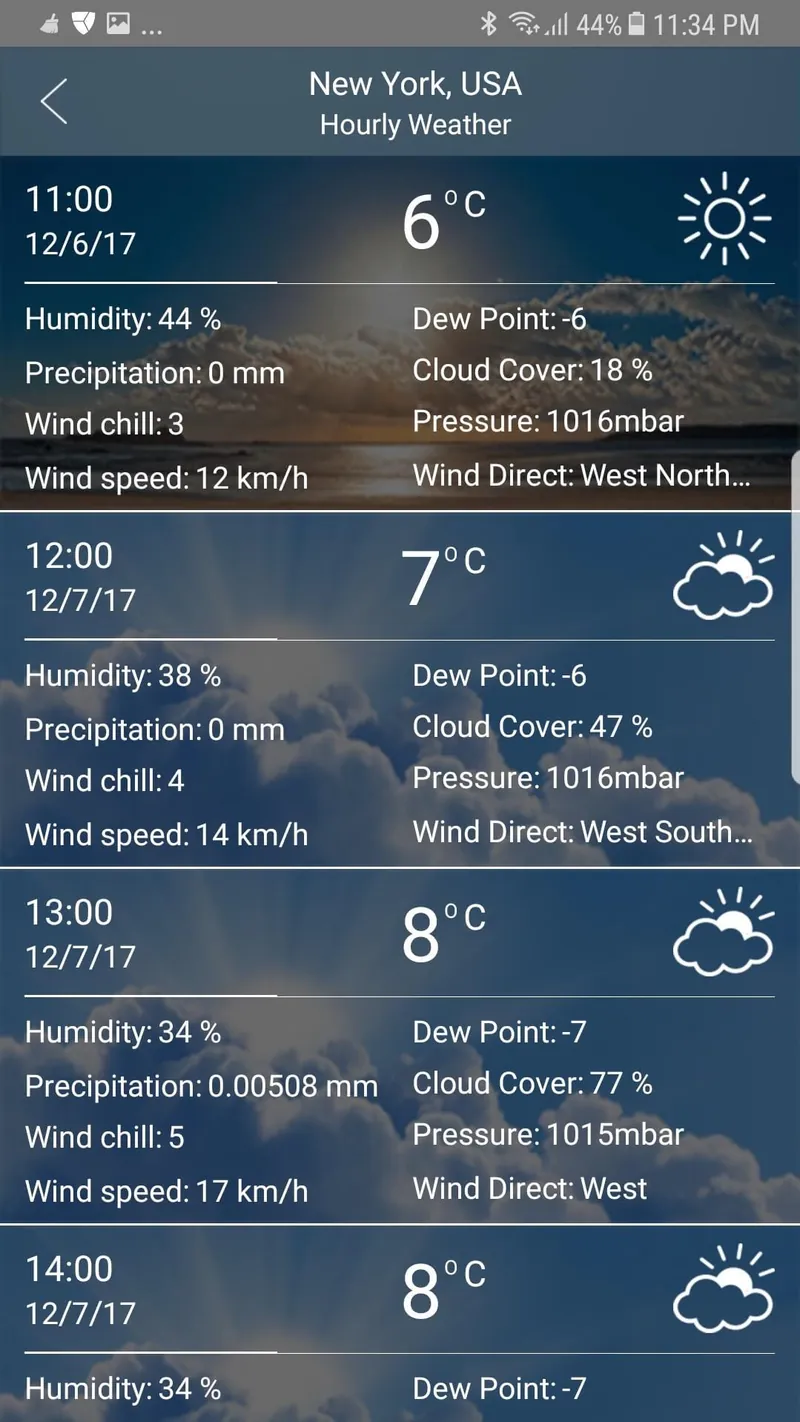 Weather app screenshot 3