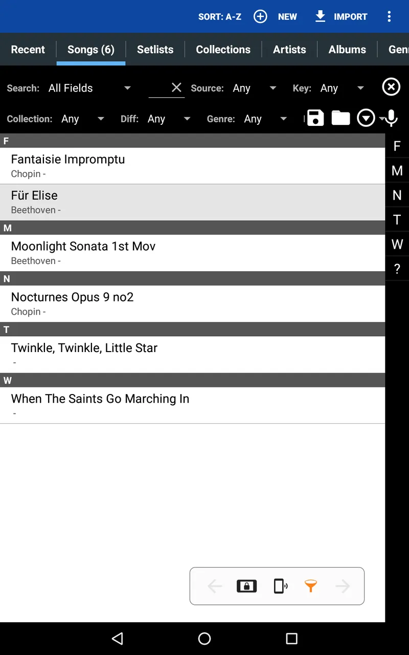 MobileSheets screenshot 1