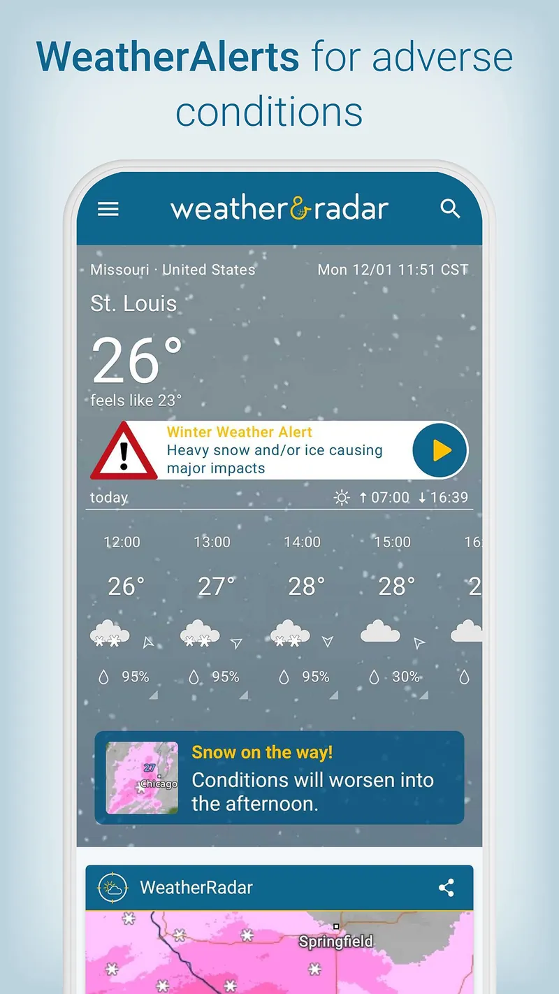 Weather & Radar - Storm radar screenshot 1