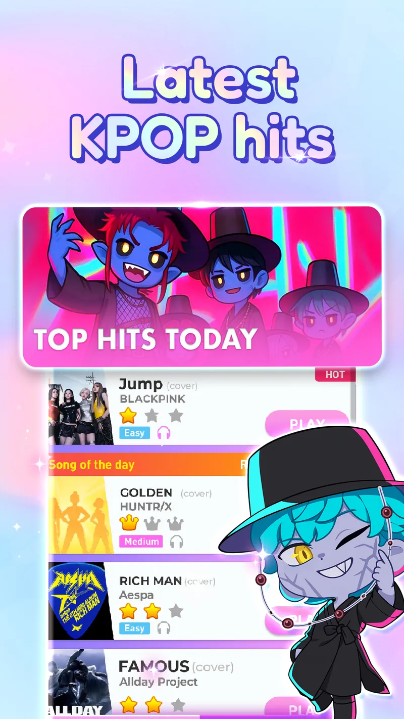 Demon Tiles: Piano Game Song screenshot 2