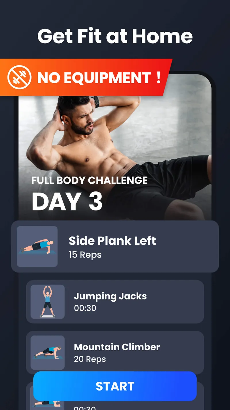 Home Workout - No Equipment screenshot 5