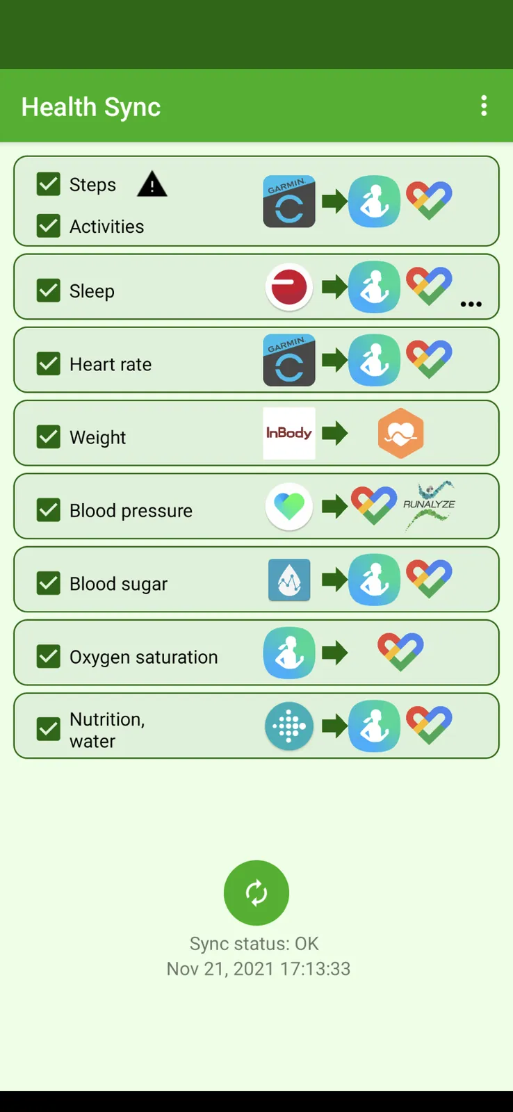 Health Sync screenshot 1