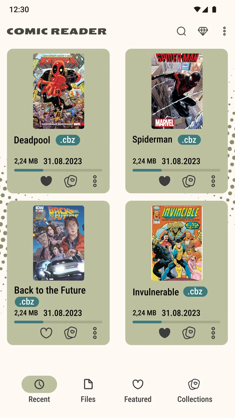 Comic Book Reader (cbz/cbr) screenshot 1