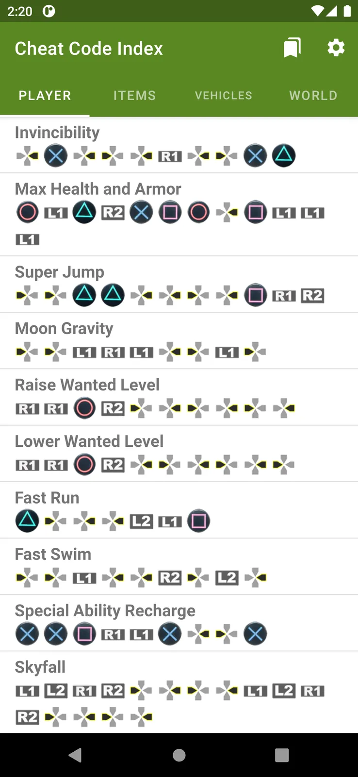 Cheat Codes for 5 (V) screenshot 1